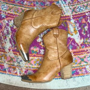 Faux leather booties size 8